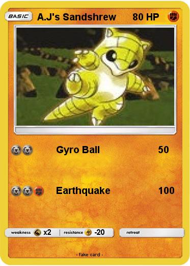 Pokemon A.J's Sandshrew