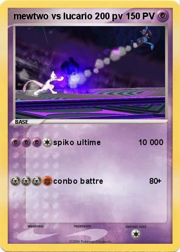 Pokemon mewtwo vs lucario 200 pv