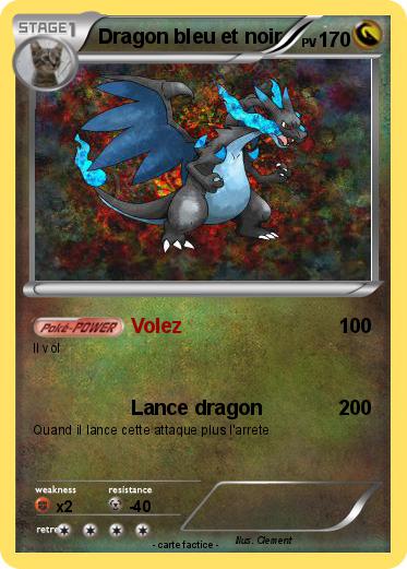 Pokemon Dragon bleu et noir