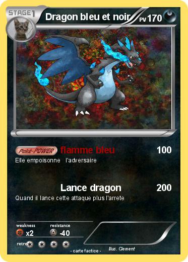 Pokemon Dragon bleu et noir