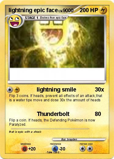 Pokemon lightning epic face