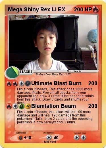 Pokemon Mega Shiny Rex Li EX