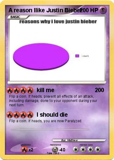 Pokemon A reason Ilike Justin Bieber