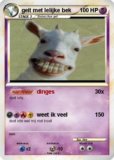 Pokemon geit met lelijke bek