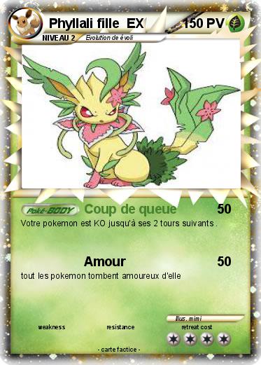 Pokemon Phyllali fille  EX
