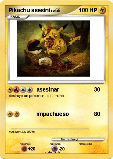 Pokemon Pikachu asesini