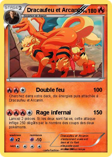 Pokemon Dracaufeu et Arcanin