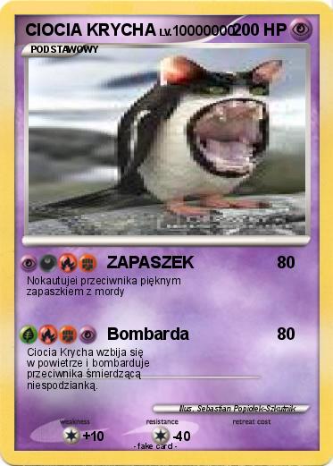 Pokemon CIOCIA KRYCHA