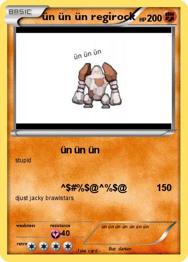 Pokemon ün ün ün regirock