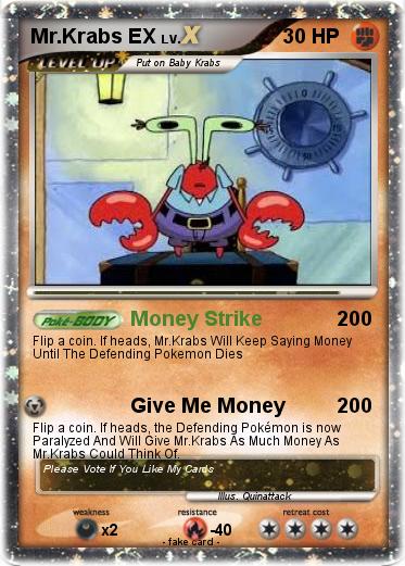 Pokemon Mr.Krabs EX