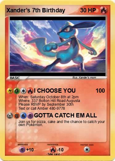 Pokemon Xander’s 7th Birthday