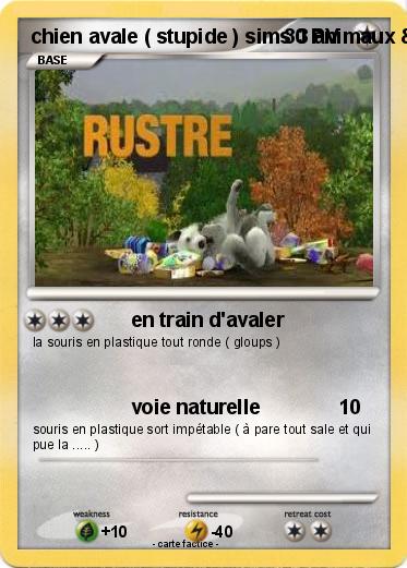 Pokemon chien avale ( stupide ) sims 3 animaux & cie