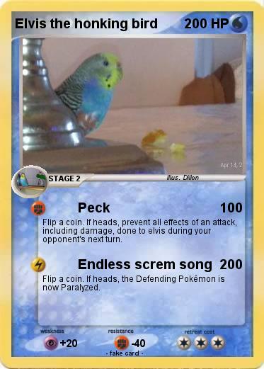Pokemon Elvis the honking bird