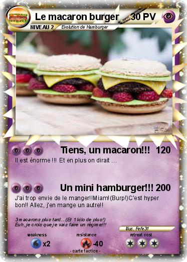 Pokemon Le macaron burger
