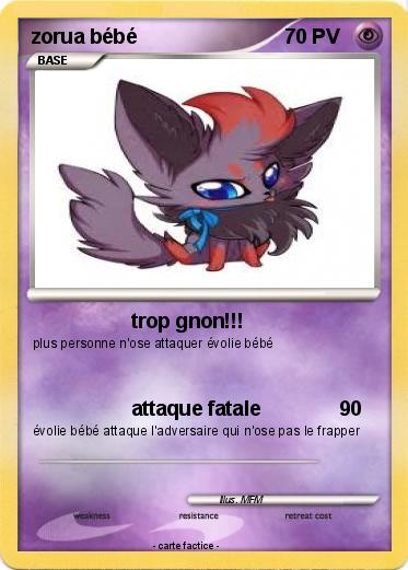 Pokemon zorua bébé