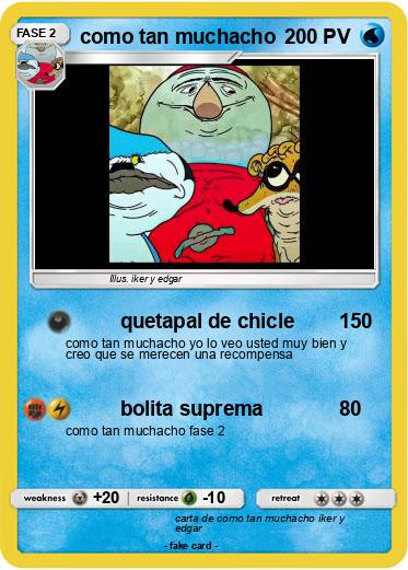 Pokemon como tan muchacho