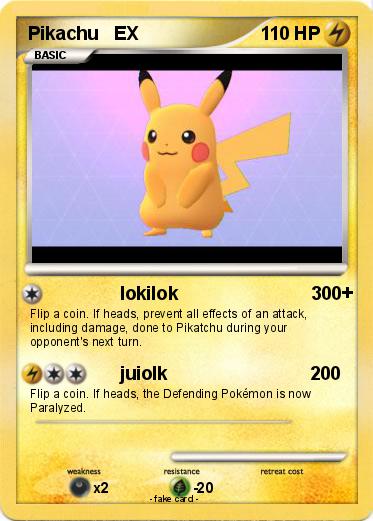 Pokemon Pikachu   EX