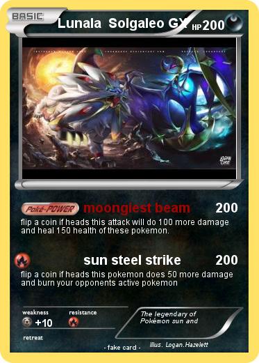 Pokemon Lunala  Solgaleo GX