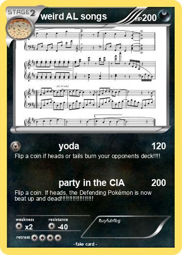 Pokemon weird AL songs