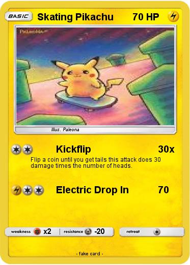 Pokemon Skating Pikachu