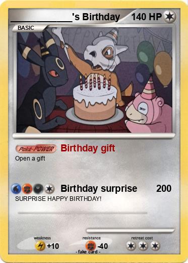 Pokemon ____________'s Birthday