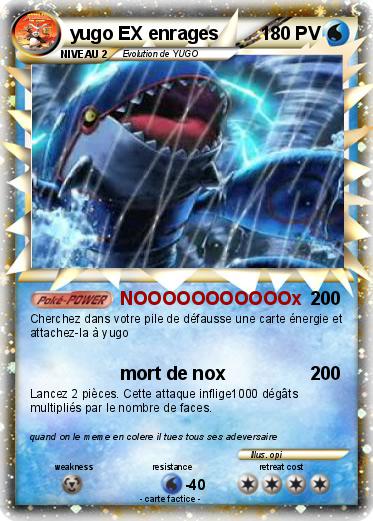 Pokemon yugo EX enrages