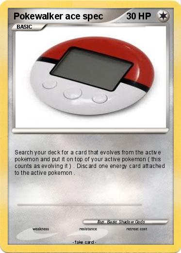 Pokemon Pokewalker ace spec