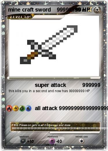 Pokemon mine craft sword    99999999