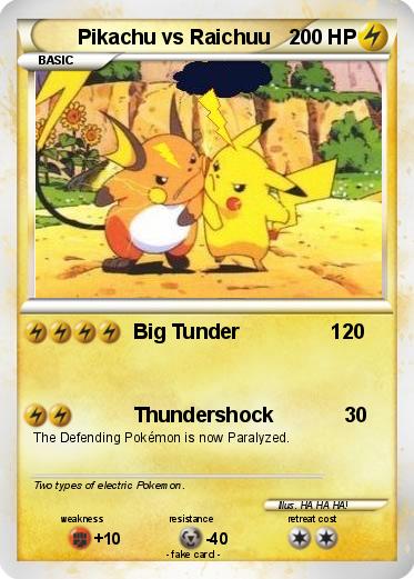Pokemon Pikachu vs Raichuu