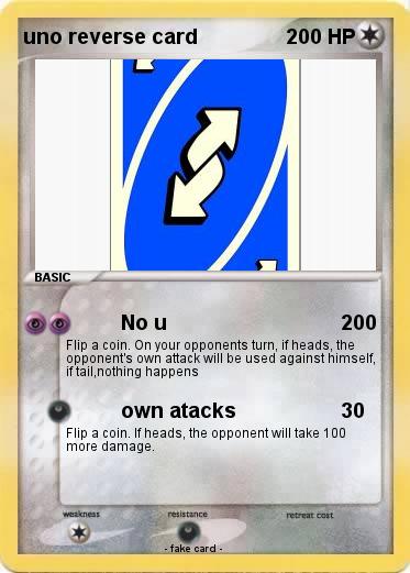Pokemon uno reverse card
