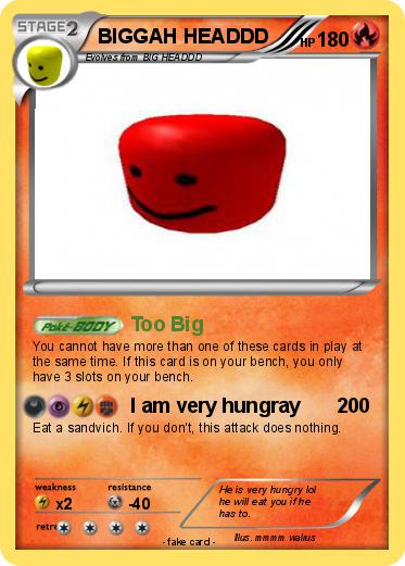 Pokemon BIGGAH HEADDD