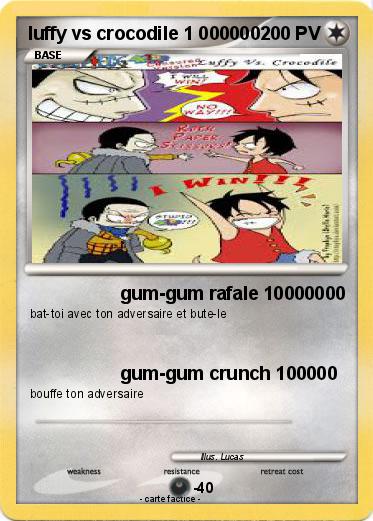 Pokemon luffy vs crocodile 1 000000