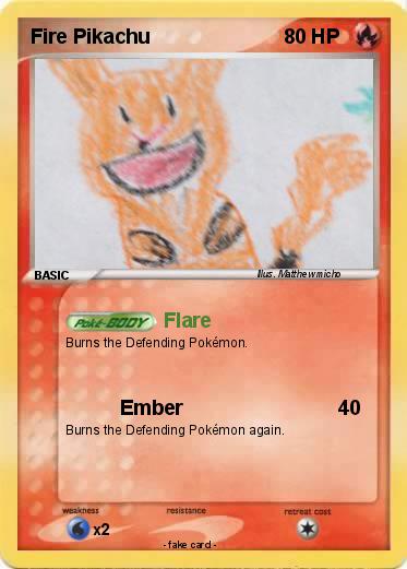 Pokemon Fire Pikachu