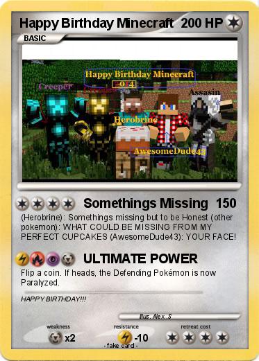 Pokemon Happy Birthday Minecraft