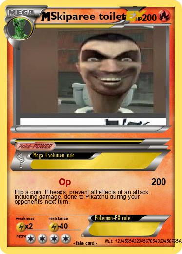 Pokemon Skiparee toilet