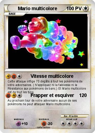Pokemon Mario multicolore