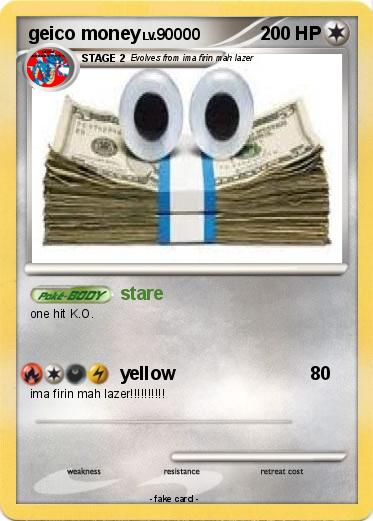 Pokemon geico money