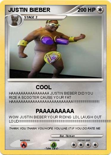 Pokemon JUSTIN BIEBER