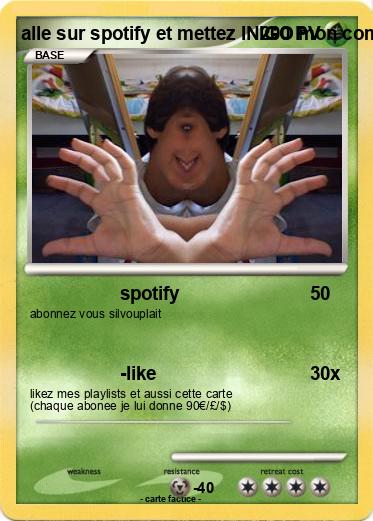 Pokemon alle sur spotify et mettez INIGO mon compte est avec une cascade et abonnez vous
