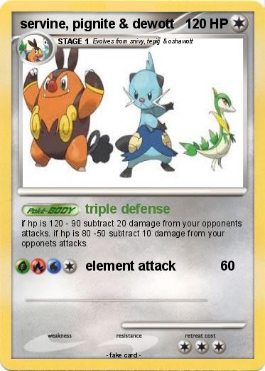 Pokemon servine, pignite & dewott