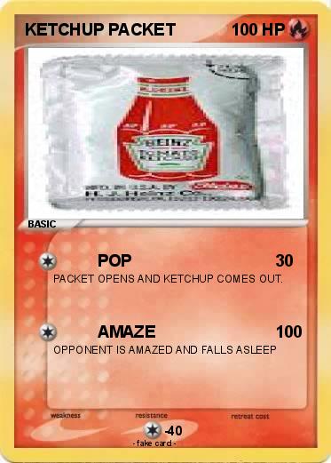 Pokemon KETCHUP PACKET
