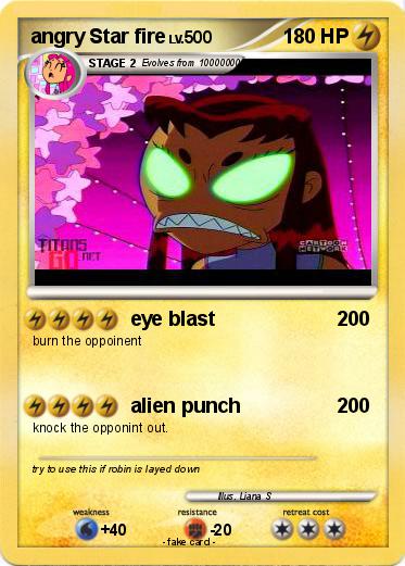 Pokemon angry Star fire