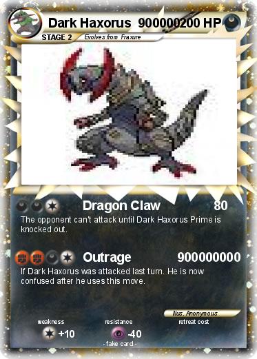 Pokemon Dark Haxorus  900000