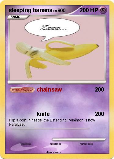 Pokemon sleeping banana