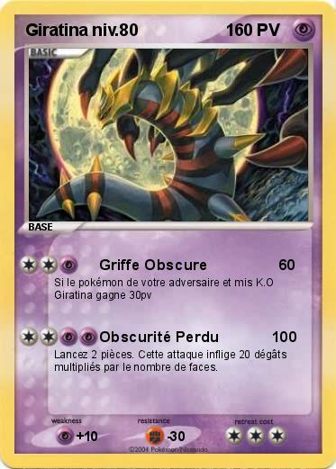 Pokemon Giratina niv.80                   1
