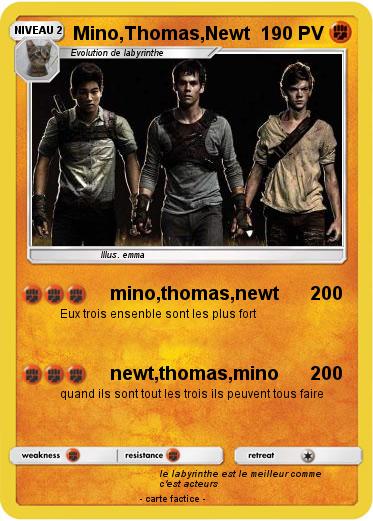 Pokemon Mino,Thomas,Newt