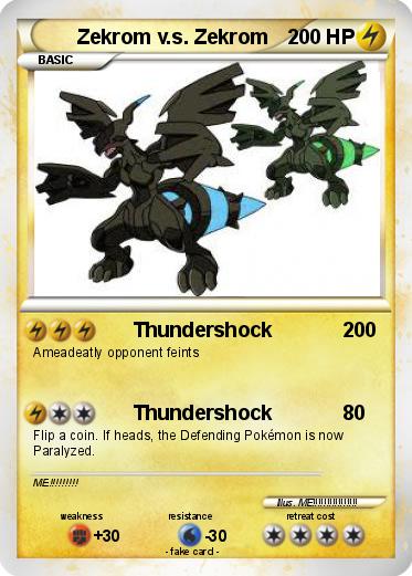 Pokemon Zekrom v.s. Zekrom