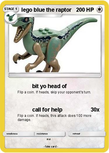 Pokemon lego blue the raptor