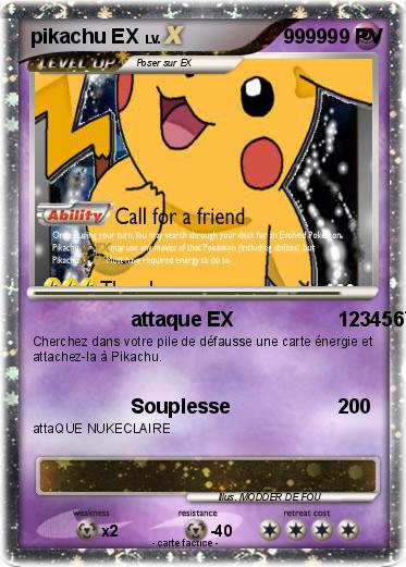 Pokemon pikachu EX