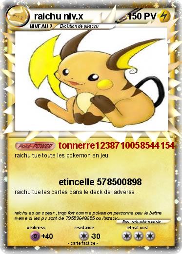 Pokemon raichu niv.x